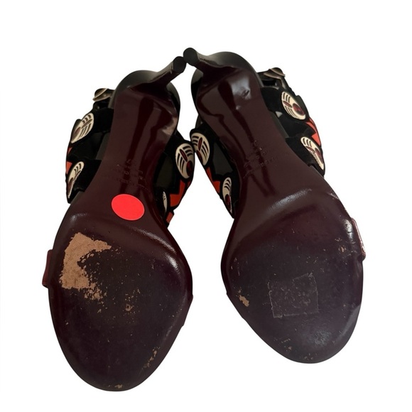 Nicholas Kirkwood Pop Art Patent Leather Abstract Multicolor Stiletto Sandals - Picture 10 of 11